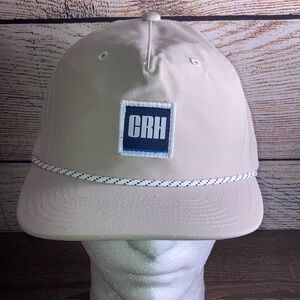 EUC Mens Swannies Golf Cream Rope Hat w/ GRH Green Hit Logo